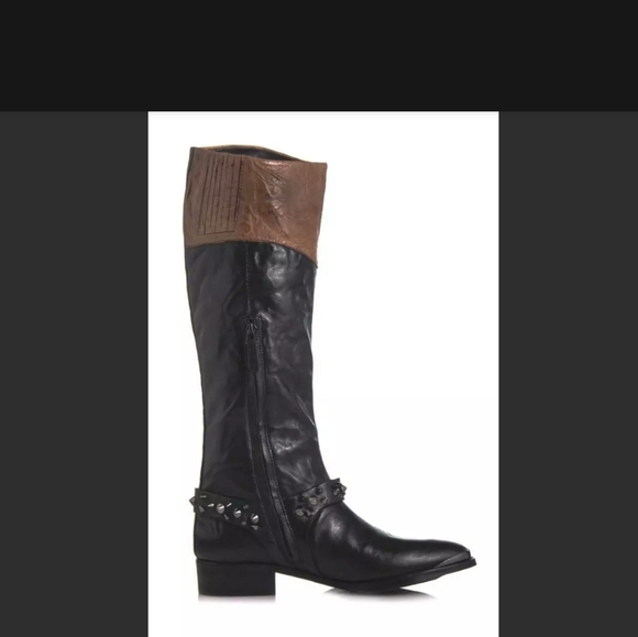 Sam Edelman Park Spiked Leather Knee High Boots - Picture 6 of 6